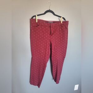 Old Navy Burgundy Pixie Ankle Pants